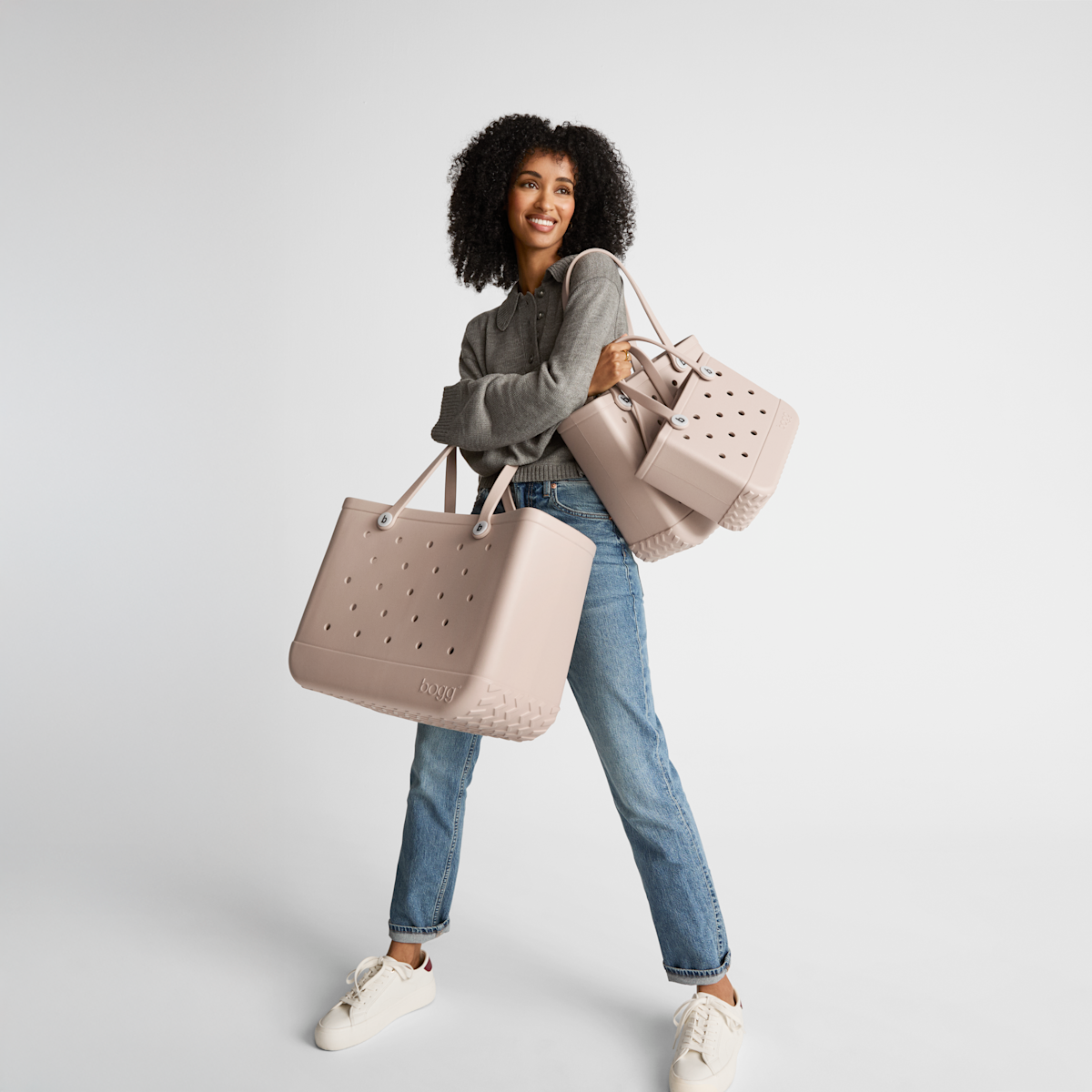Bitty Bogg Bag - Checkered Coconut/Mushroom